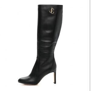 Jimmy Choo Shiny calfskin Mahesa 85 Knee high boots size‎ 38.5